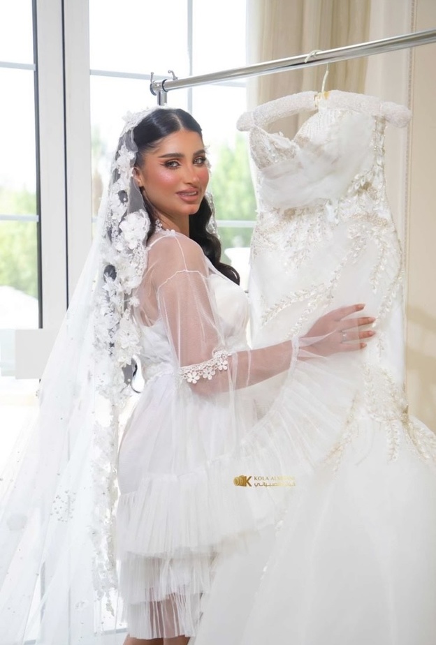 نعومة فستان الزفاف من أعمال المصممه إلهام العامر