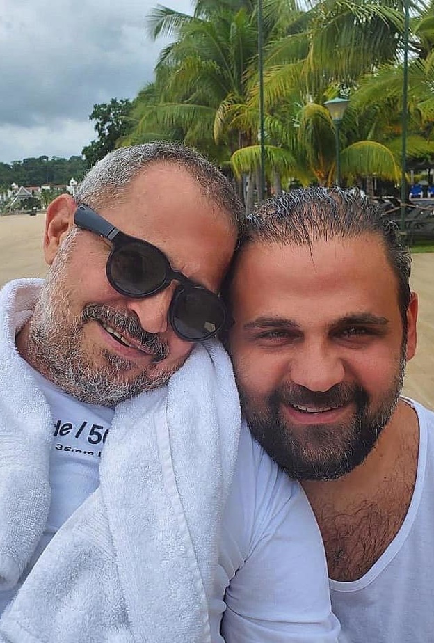 جورج وسوف مع نجله