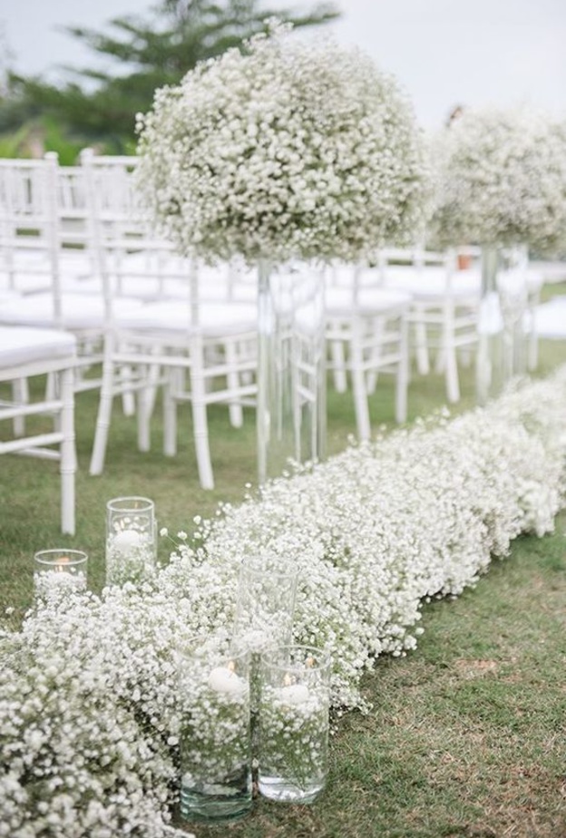 زهور الجيبسوفيلا تزين حفل الزفاف