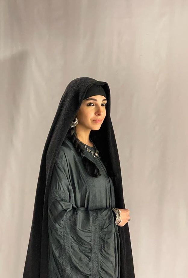 سلمى أبو ضيف في كواليس مسلسل المداح اسطورة عشق