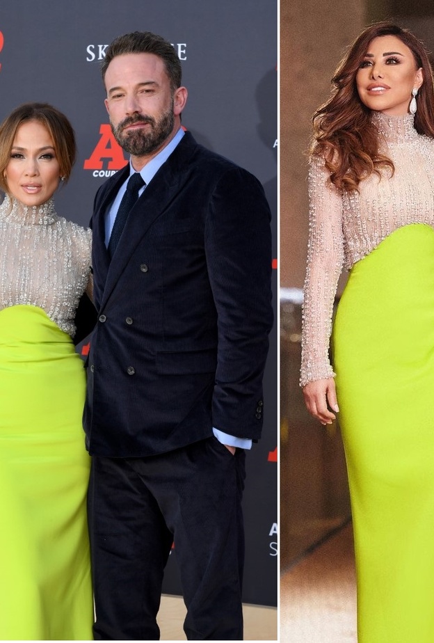 نجوى كرم وجينيفر لوبيز بفستان Antonio Grimaldi