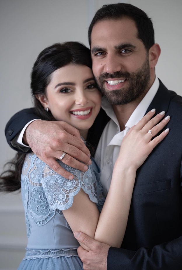 ماريتا الحلاني وخطيبها 