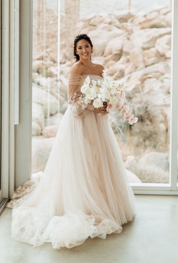 قواعد اختيار فستان الزفاف المنفوش