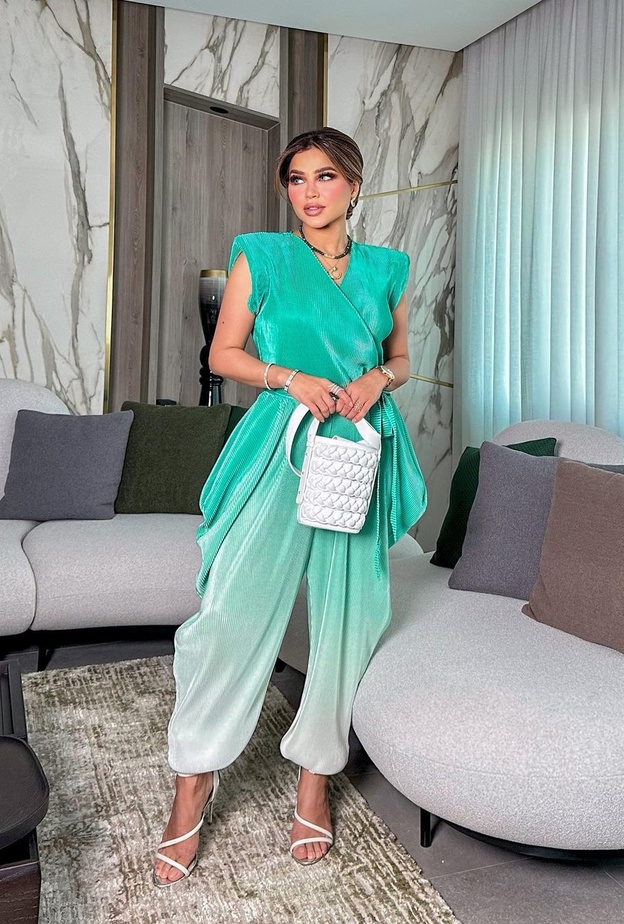 إطلالات باللون الأخضر من وحي النجمات تناسب افطارات شهر رمضان 2023