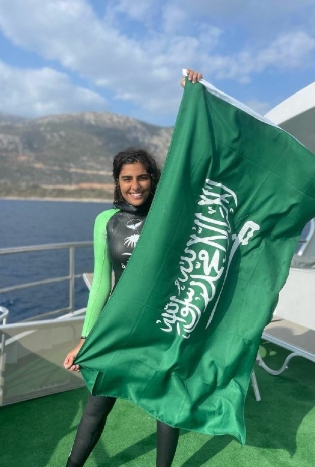 مشاركة أخضر الغوص في بطولة العالم للغوص الحر