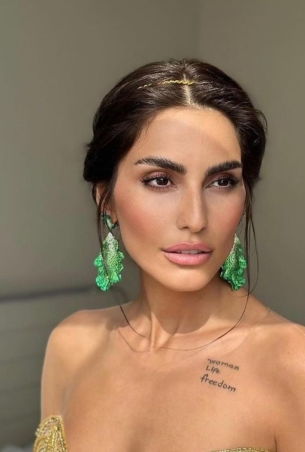 اطلالة Farnoush Hamidian بمكياج طبيعي