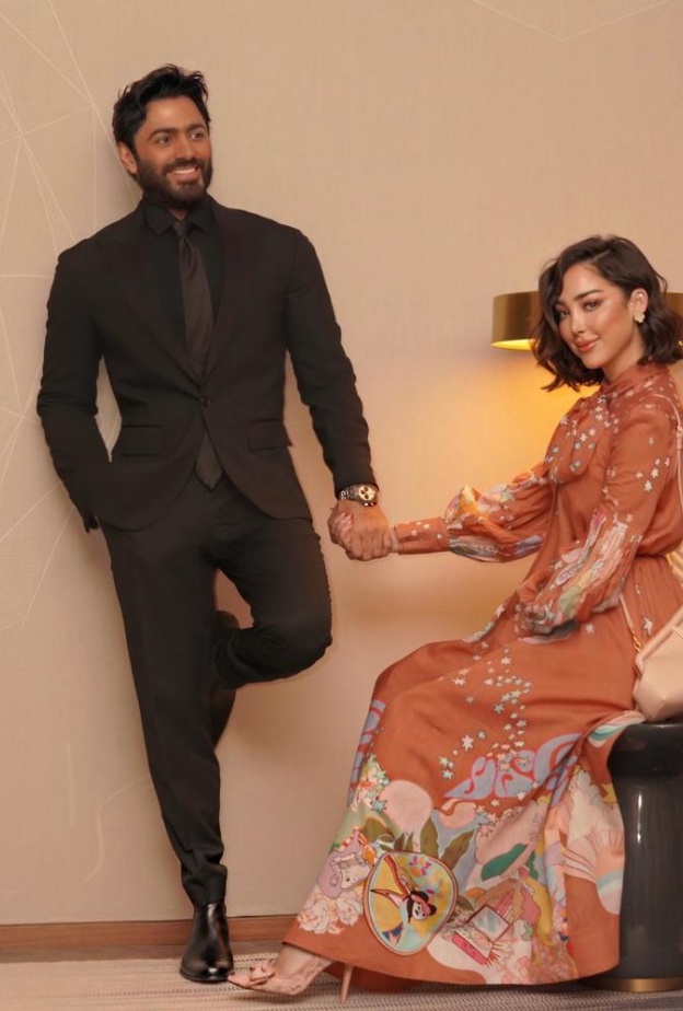 تامر حسني وبسمة بوسيل 