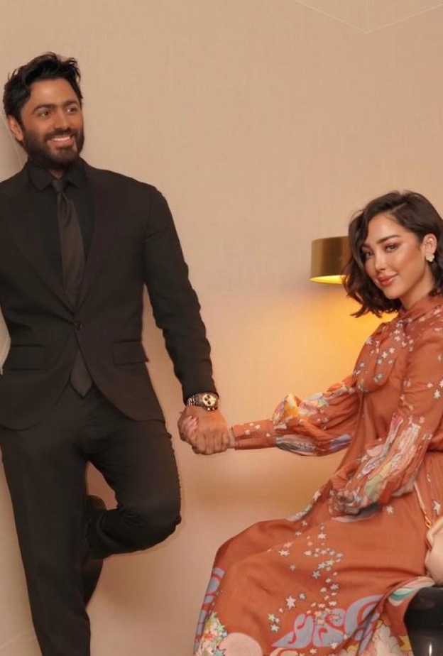 تامر حسني وبسمة بوسيل 