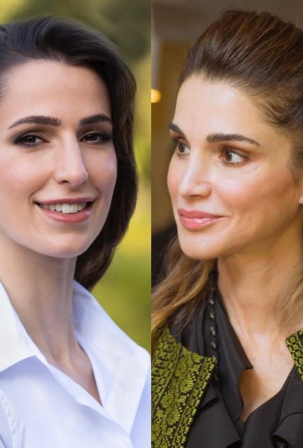 تشابه في الاطلالة بين الملكة رانيا ورجوة