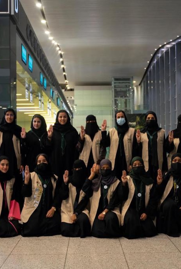 "كشافة درع" تشارك في مهام تطوعية لخدمة حجاج بيت الله