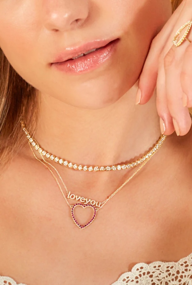 عقد مرصع بالروبي من جنيفير ماير Jennifer Meyer 