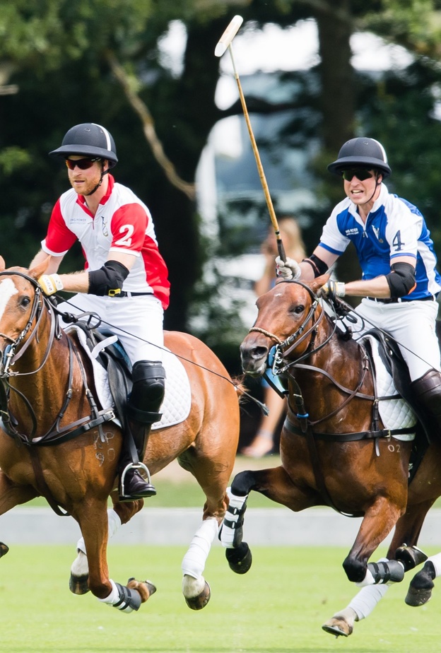 أفراد العائلة المالكة البريطانية أثناء ممارستهم أنواع رياضات مختلفة