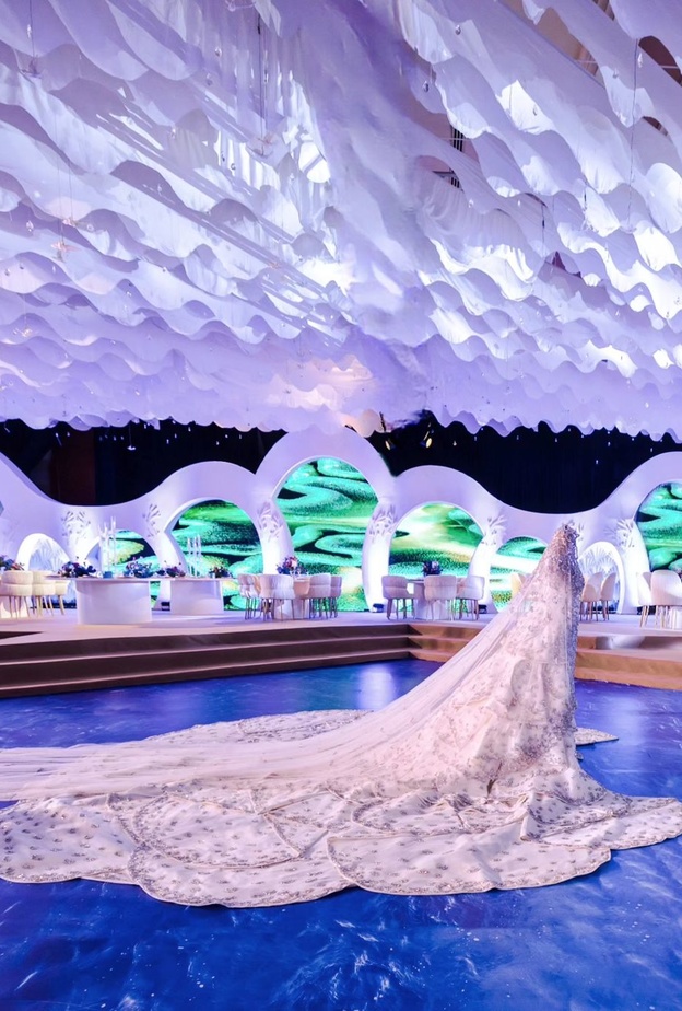 أجواء البحر في ديكور زفاف خيالي