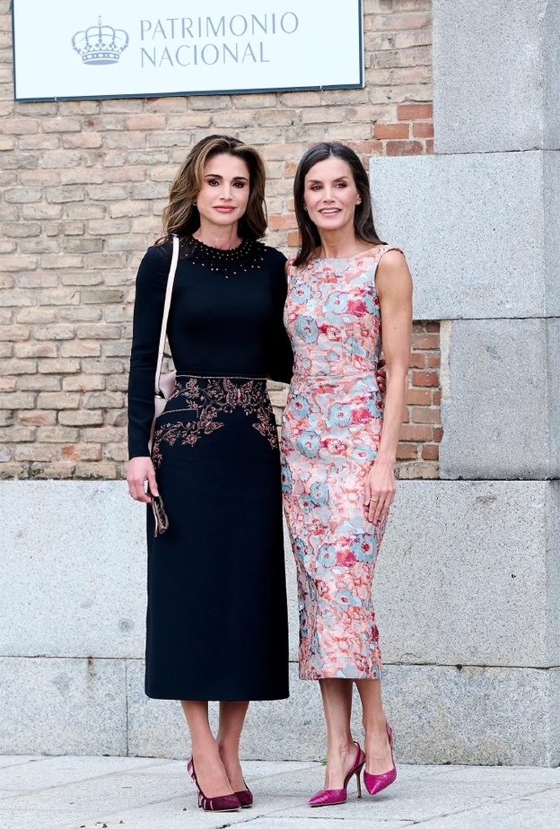 الملكة ليتيزيا ملكة إسبانيا Queen Letizia of Spain والملكة رانيا ملكة الأردن Queen Rania of Jordan