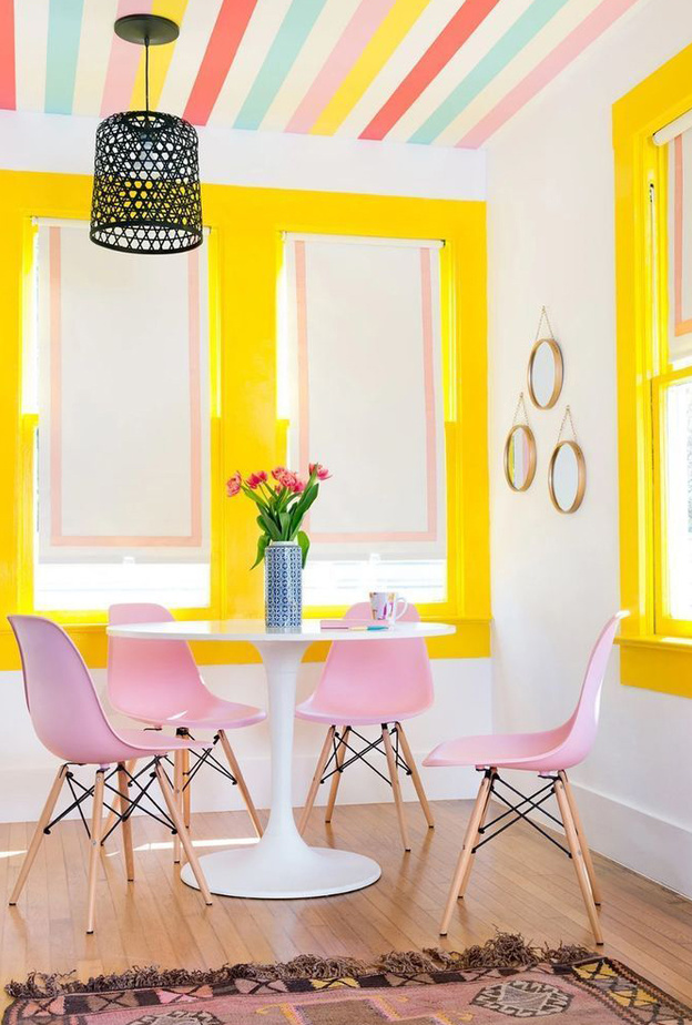 تصميم سقف غرفة طعام يلفت الأنظار