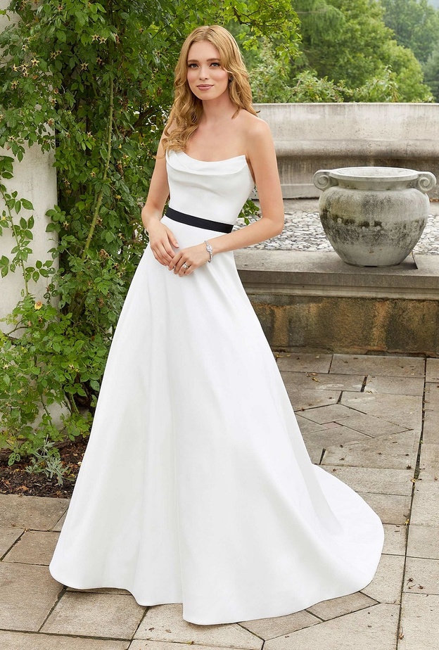 فساتين زفاف باللونين الابيض والاسود@morilee