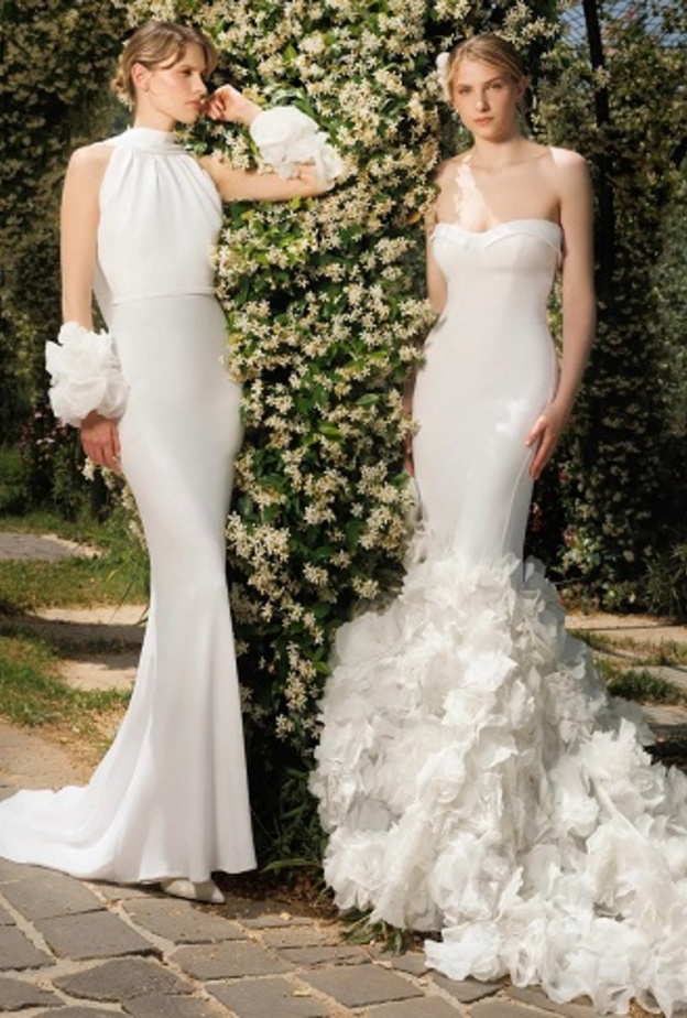 فساتين زفاف مع ذيل قصير@gemymaalouf