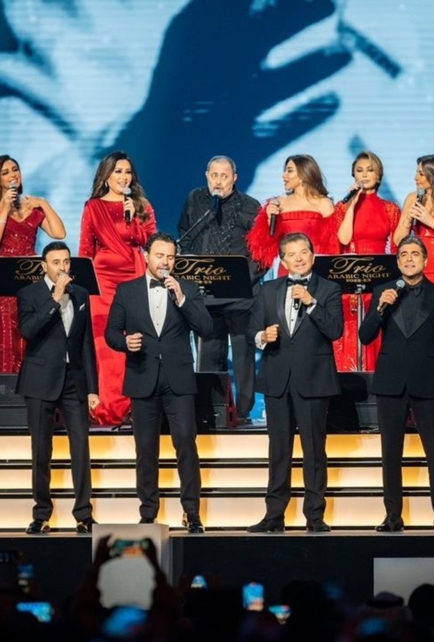 النجوم في حفل تريو الرياض