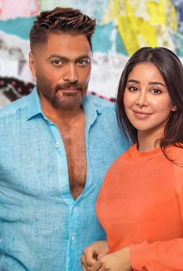 أسيل عمران وتامر حسني