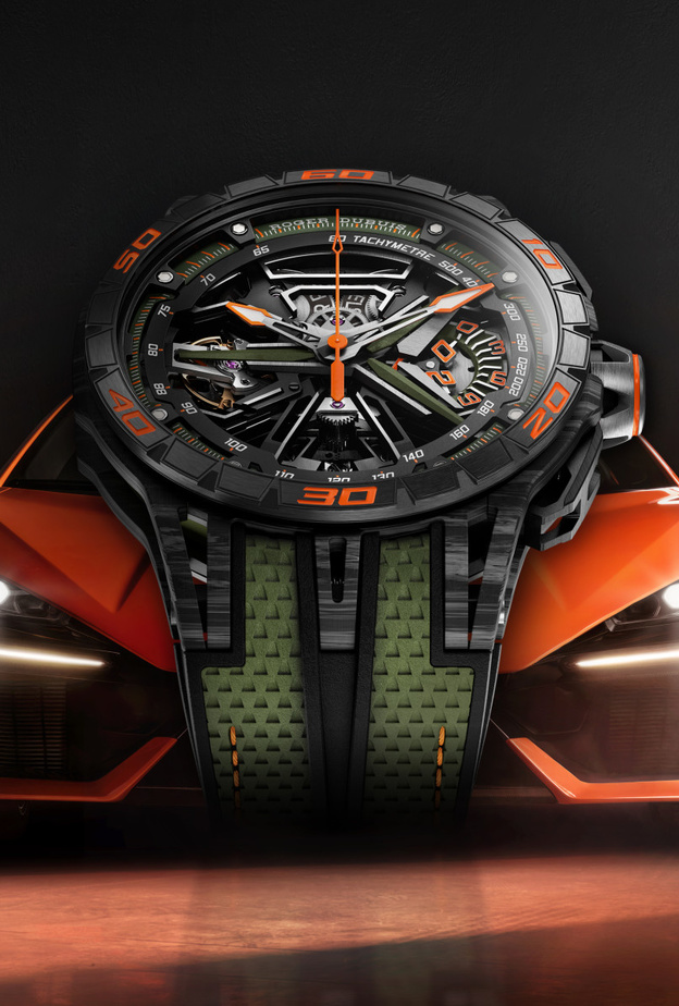 ساعة إكسكاليبر سبايدر ريفولتو فلاي باك كرونوغراف من روجيه دوبوي