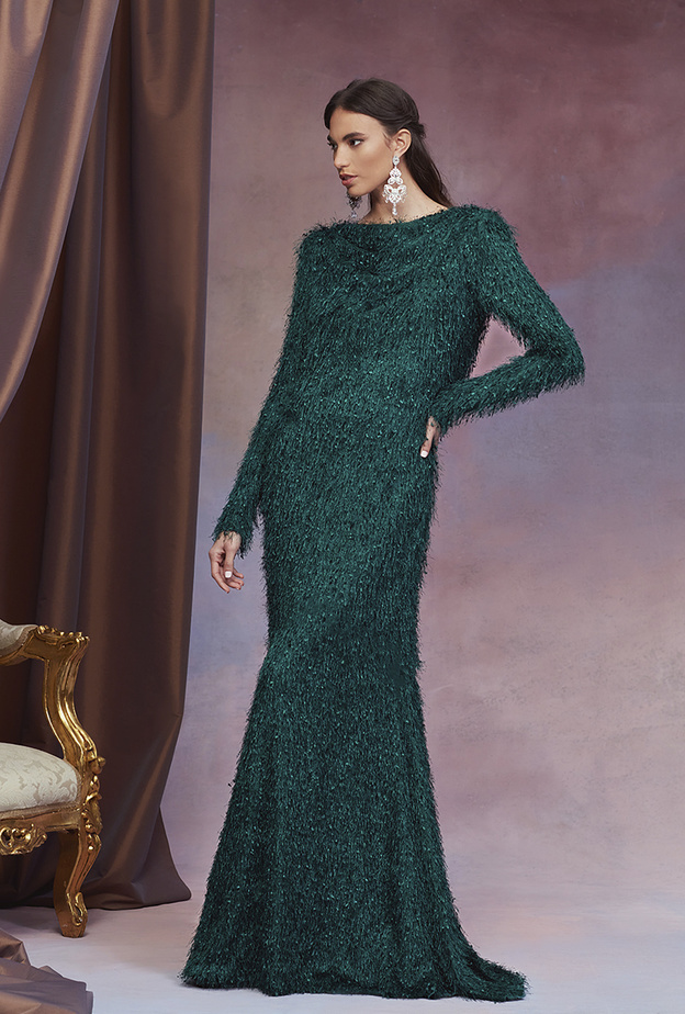 تألقي بفساتين ملفتة باللون الأخضر إحتفالاً باليوم الوطني السعودي