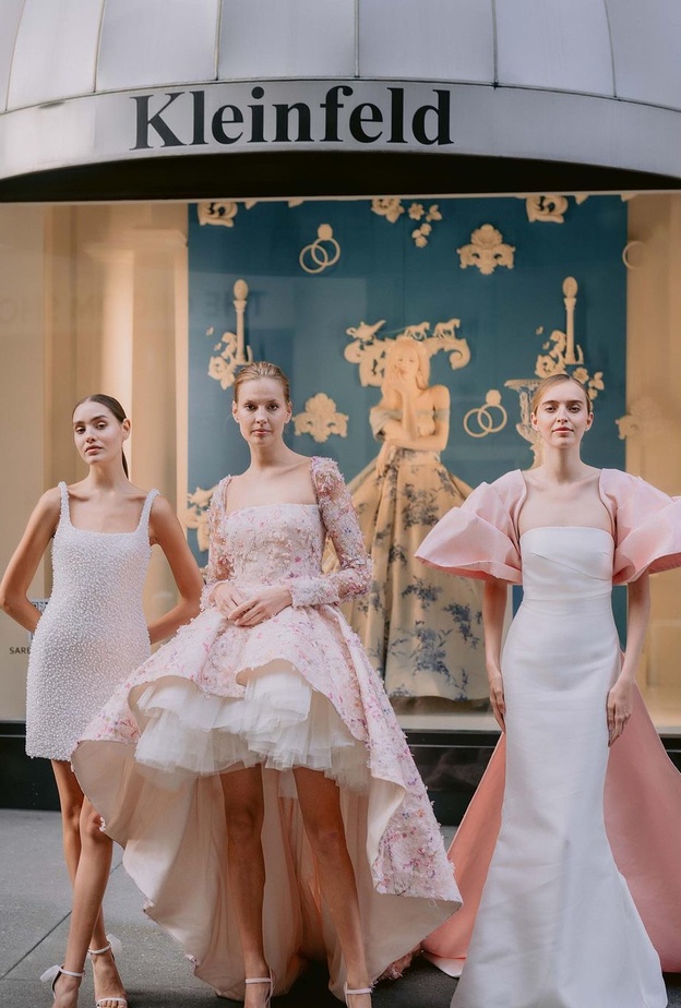 اللون الزهري في فساتين زفاف Sareh Nouri  ضمن اسبوع الموضة العرائسي في نيويورك