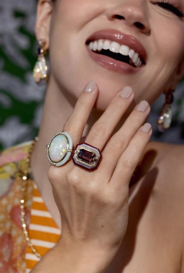 خاتم مرصع بالعقيق من مايسون أند بوكس Mason & Books 