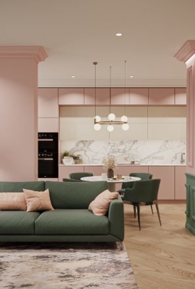 دهانات حوائط ثنائية اللون تضفي لمسة عصرية على الديكور