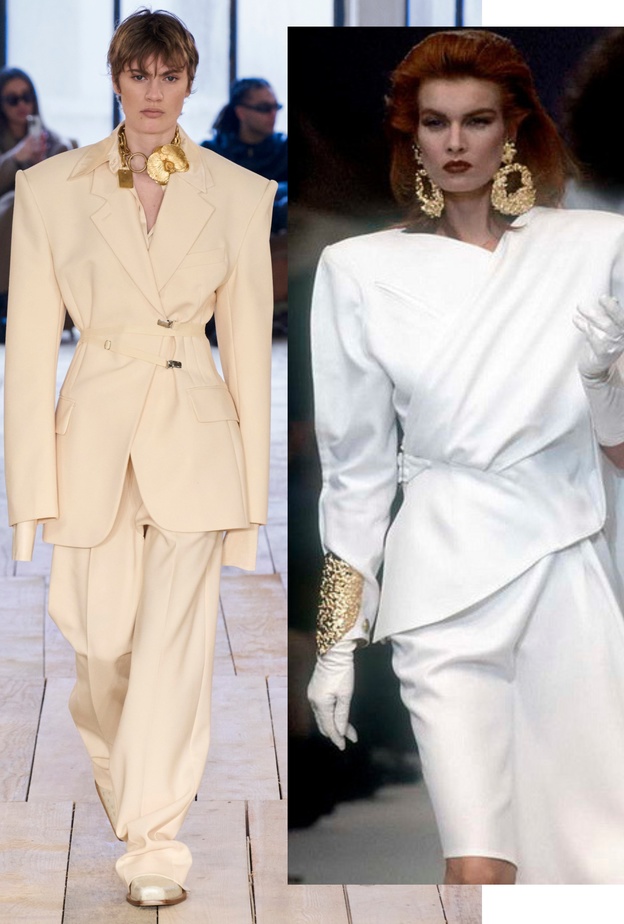 الأكتاف البارزة عنوان عريض في موضة خريف 2023 