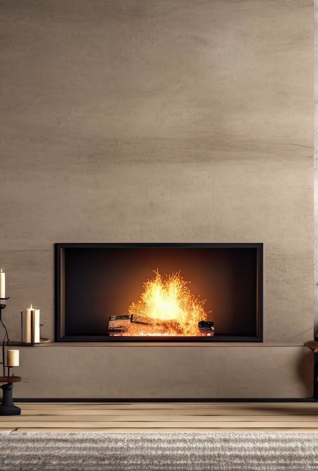 الحجر الطبيعي في تصميم مدافئ 2024