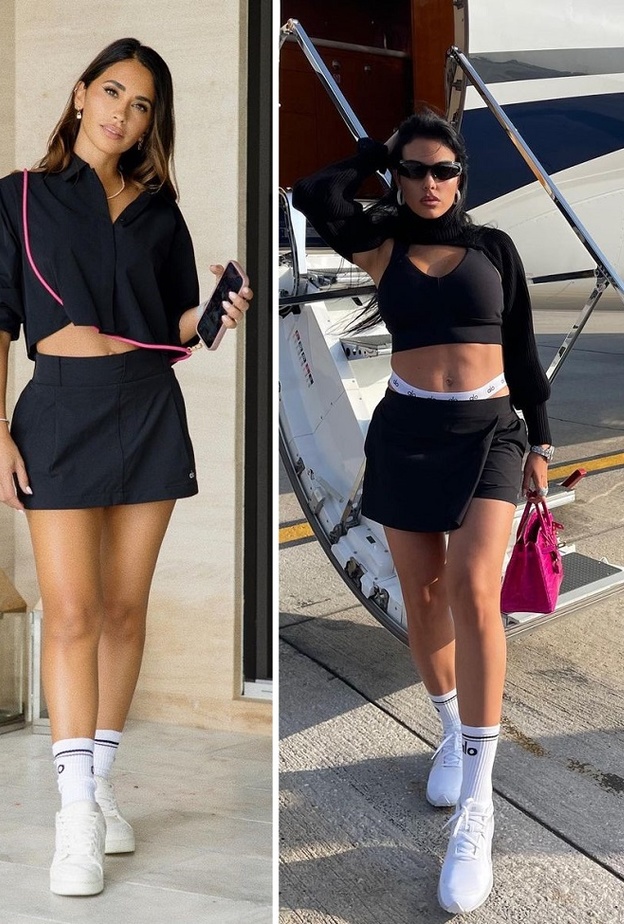 إطلالات كاجوال متشابهة بين جورجينا رودريجيز وأنتونيلا روكوزو ..أيهما أكثر أناقة؟