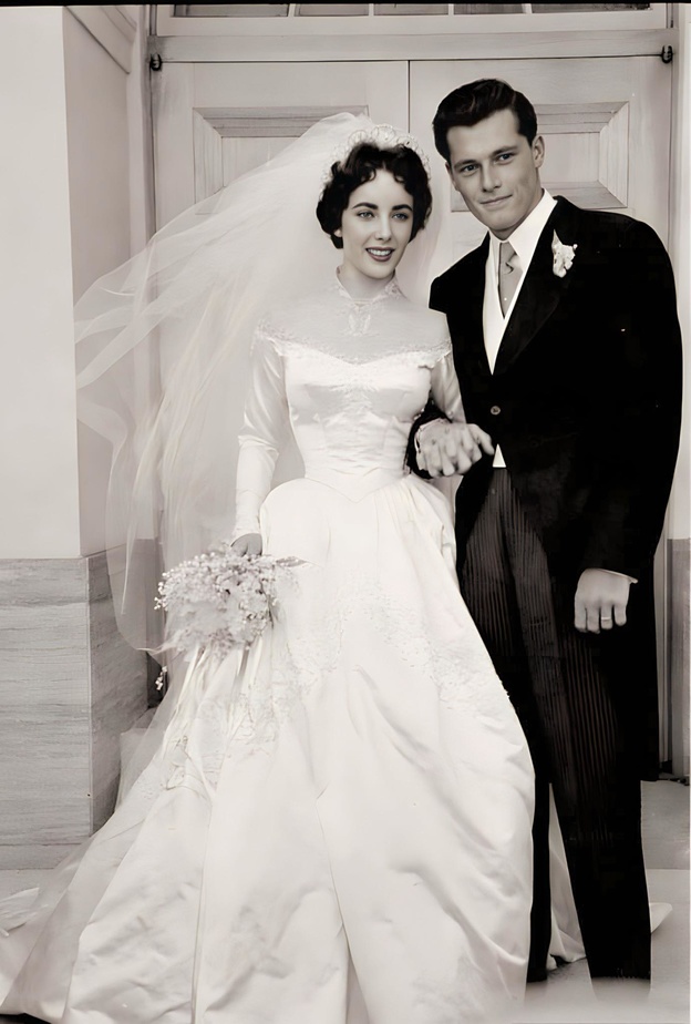 زفاف إليزابيث تايلور وكونراد هيلتون جونيور 1950