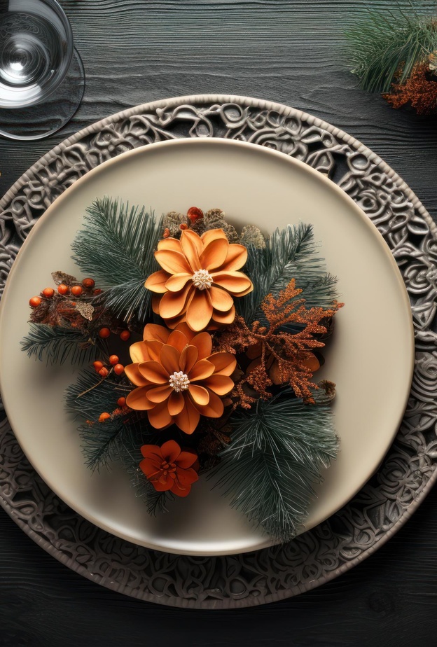 الزهور في ديكورات موائد احتفالية