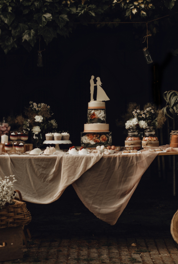 بوفيه الزفاف في الشتاء