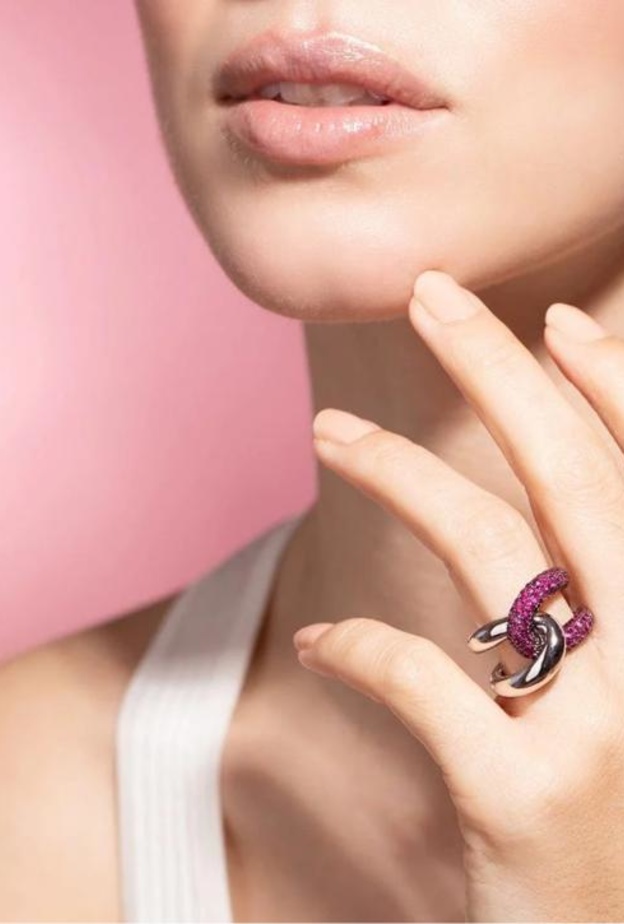 خاتم مرصع بالروبي من جيميلا Gemella 