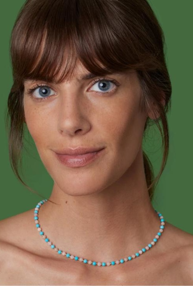 عقد مرصع بالأوبال الوردي والفيروز من إيرين نيويرث Irene Neuwirth 