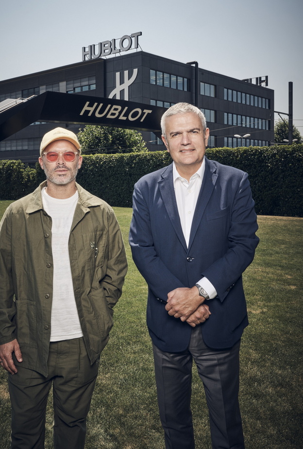 Hublot CEO Ricardo Guadalupe and Hublot Ambassador Daniel Arsham