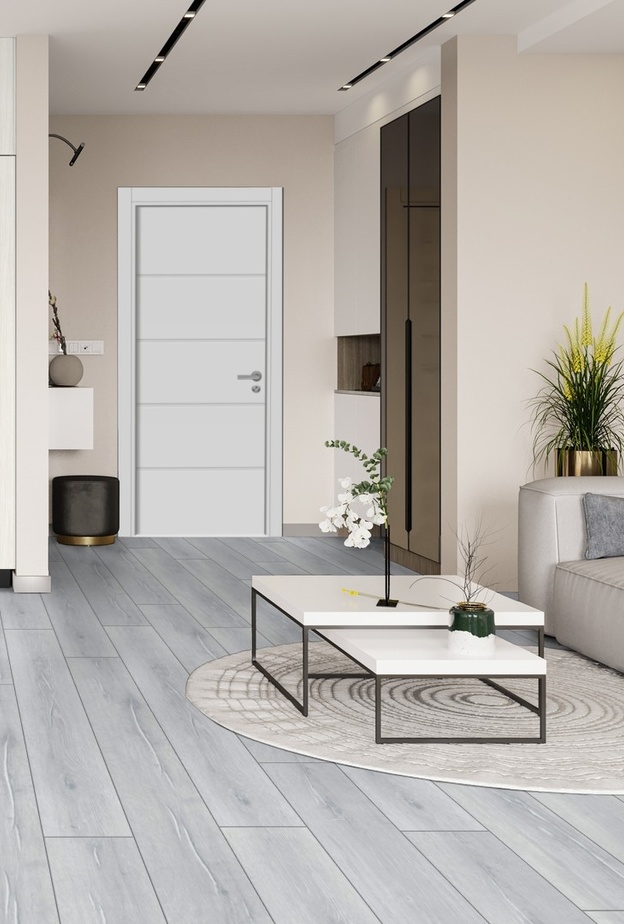 أرضيات لامينيت باللون الرمادي الفاتح