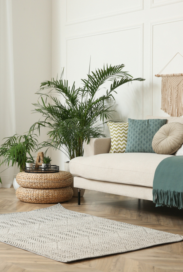 اختيار السجاد الصغير الحجم، يجعل الغرفة تبدو غير مكتملة وعارية