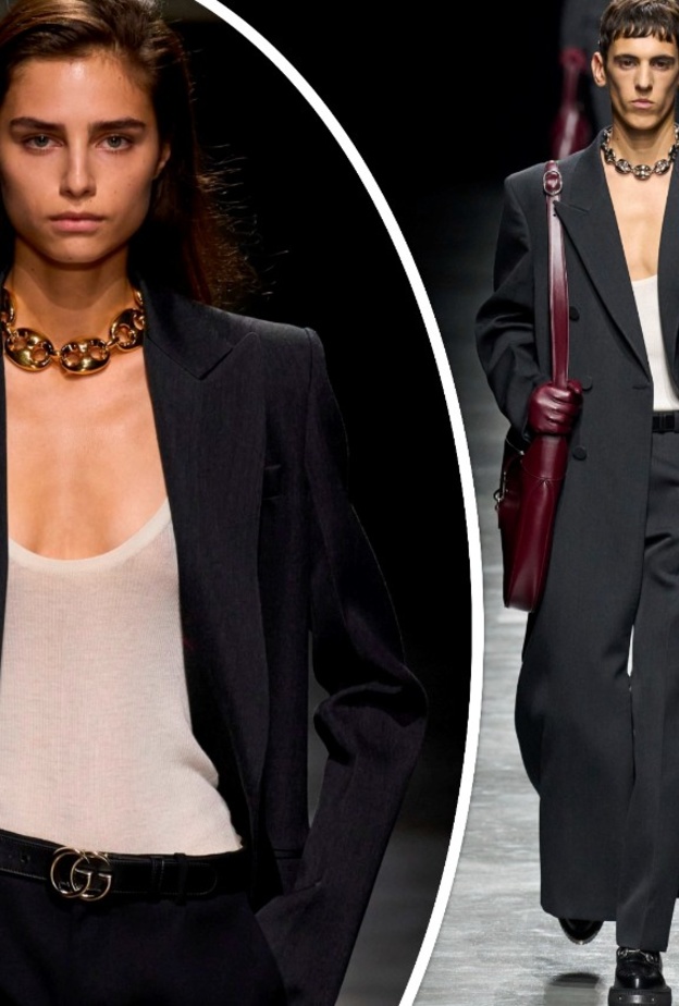 مجموعة رجالية تعكس التصاميم النسائية في غوتشي 