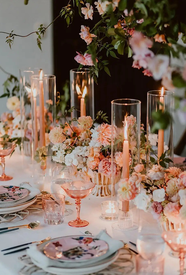 أفكار أغطية طاولات لحفل زفاف في فصل الشتاء