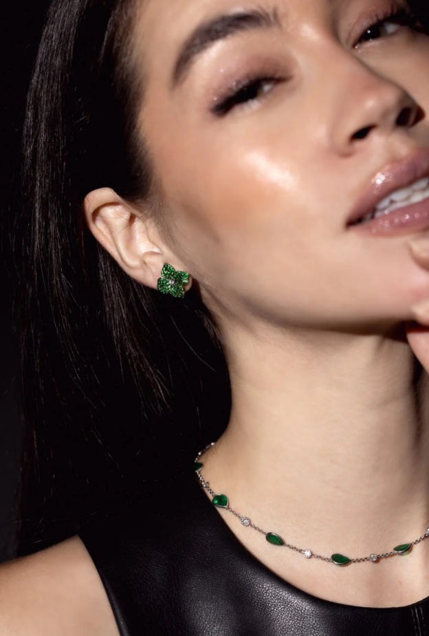 أقراط أذن مرصّعة بالتسافوريت من بيرانيسي Piranesi 