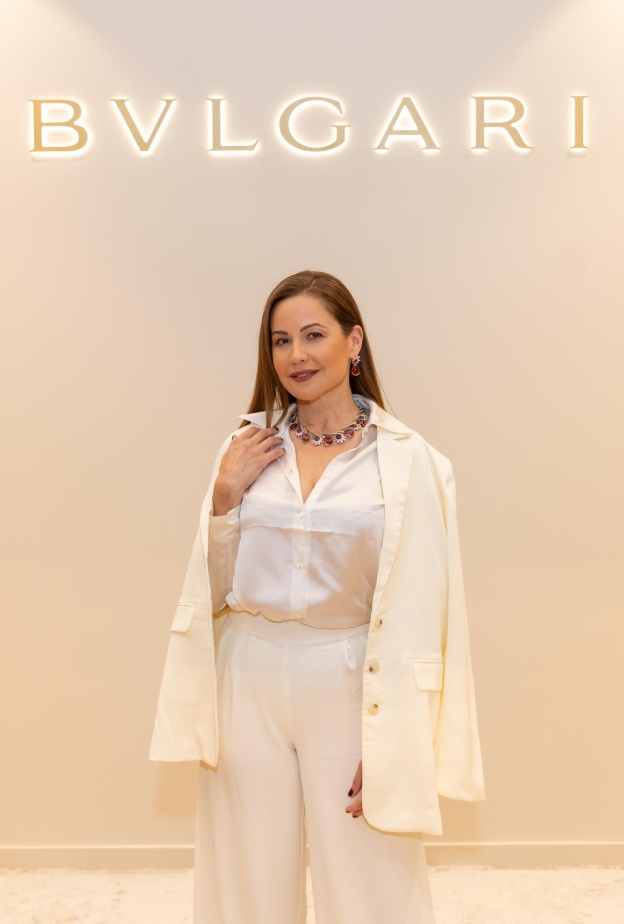 جولة على أفخم مجوهرات ريا أبي راشد من Bulgari بعد حضورها معرض الدوحة للمجوهرات والساعات لعام 2024