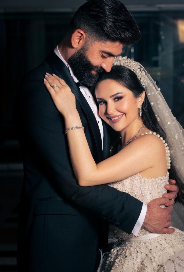 شهد برمدا وزوجها الرياضي احمد الصالح