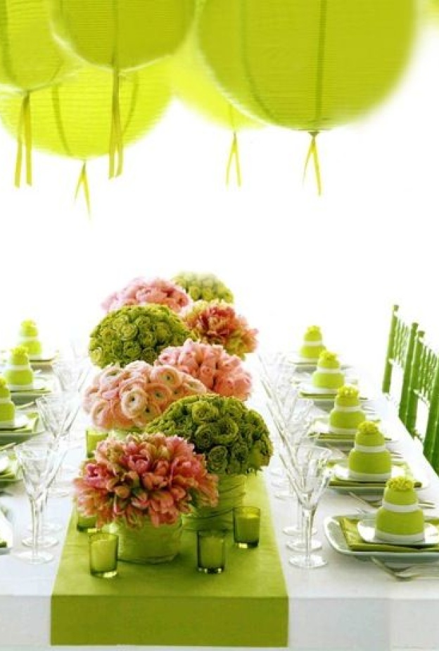ألوان منعشة ستسيطر على ديكور حفلات زفاف ربيع 2024 بينها الأخضر الليموني
