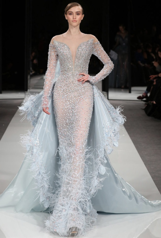 فستان خطوبة من تصميم زياد نكد