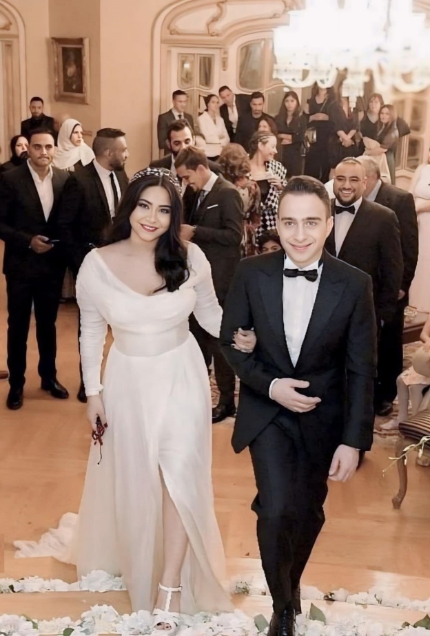 شيرين عبد الوهاب وحسام حبيب خلال زواجهما في ابريل 2018