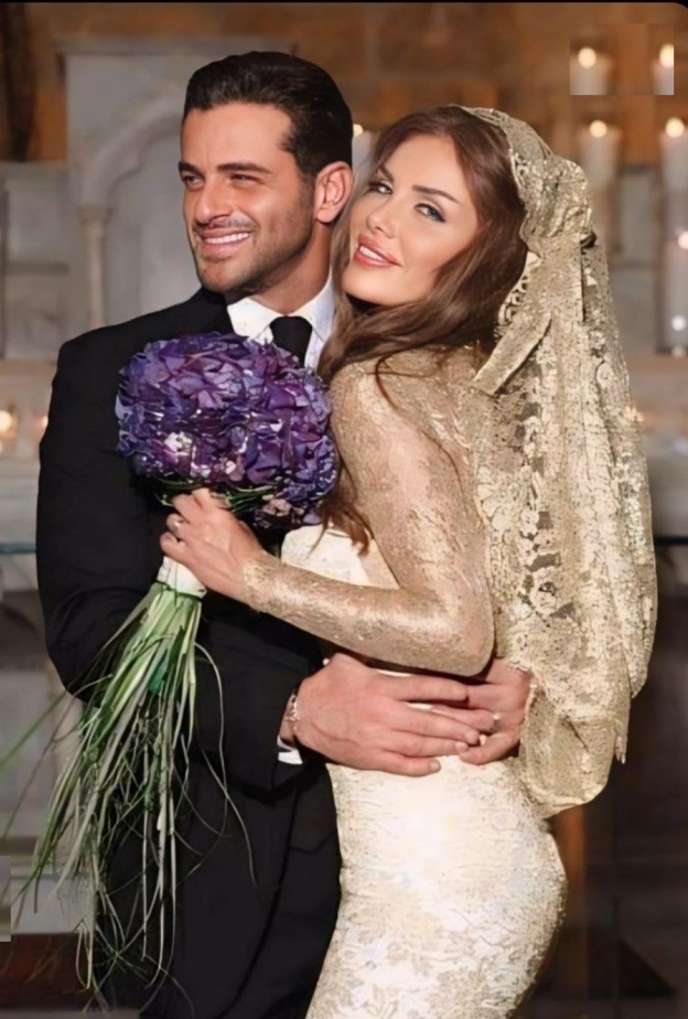  نيكول سابا  ويوسف الخال في زفافهما