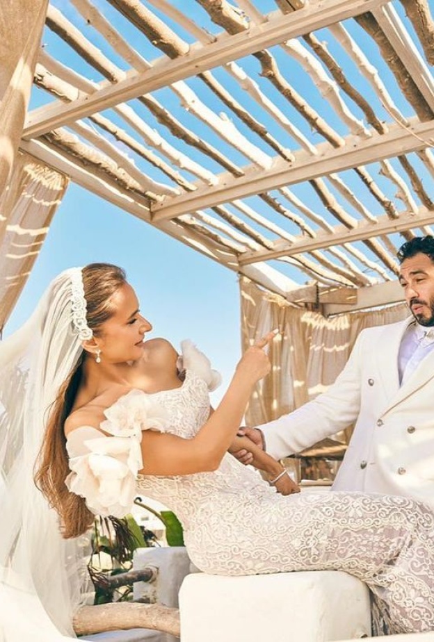 صورة من حفل زفاف نيللي كريم وهشام عاشور