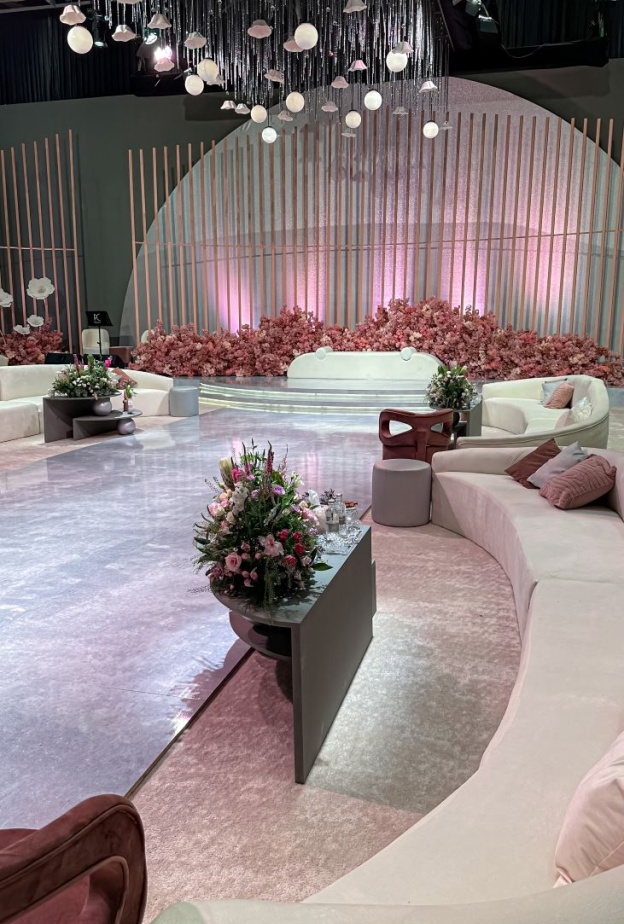 من ديكورات إحدى القاعات من مصممات ليلك للتصميم  lilac Design